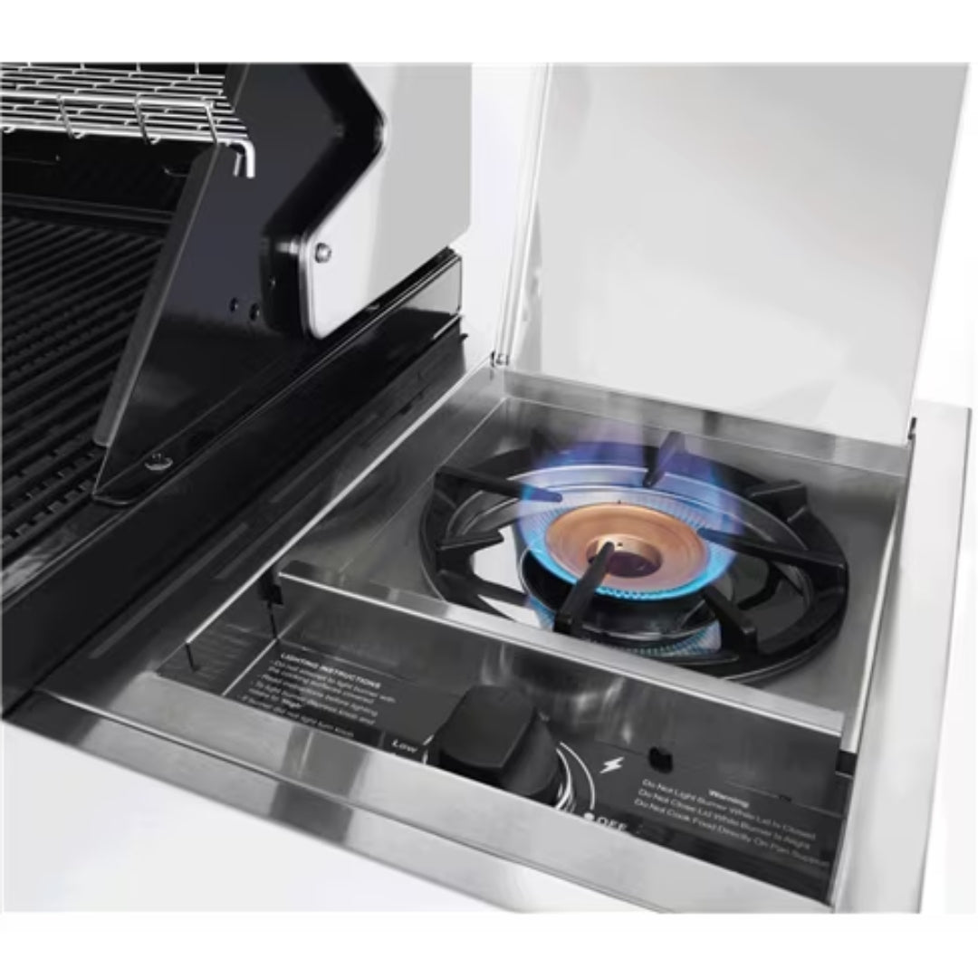 Beefeater 1200 4 Burner Stainless Steel BBQ On Trolley W/Side Burner