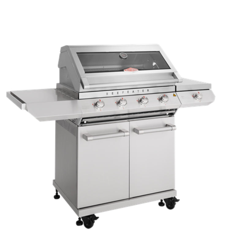 Load image into Gallery viewer, Beefeater 7000 Series Classic 4 Burner BBQ On Trolley W/Side Burner
