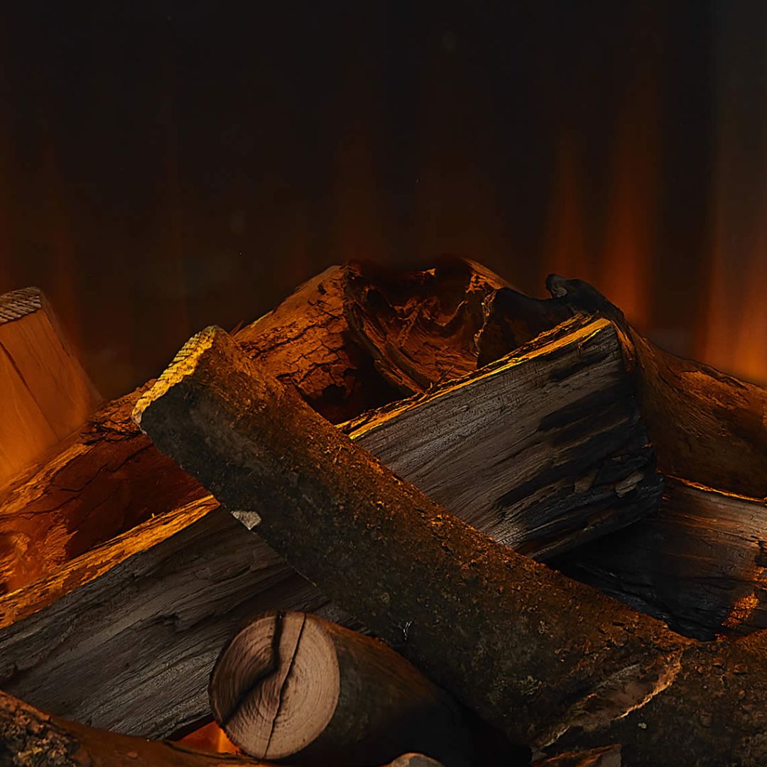 British Fires New Forest 2400 Inset Electric Firebox with Deluxe Real Logs