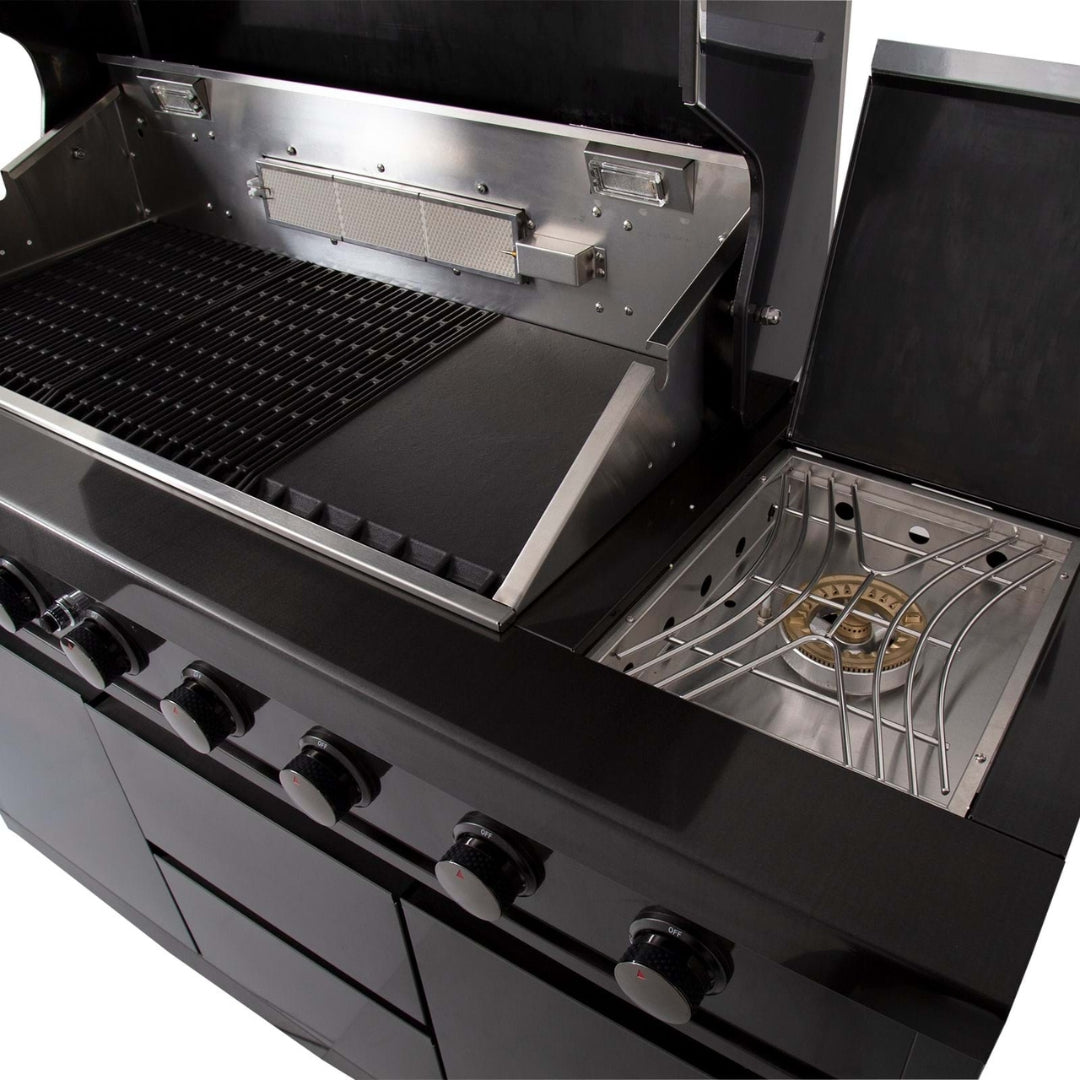 Gasmate Nova Graphite 6 Burner BBQ With Side Burner