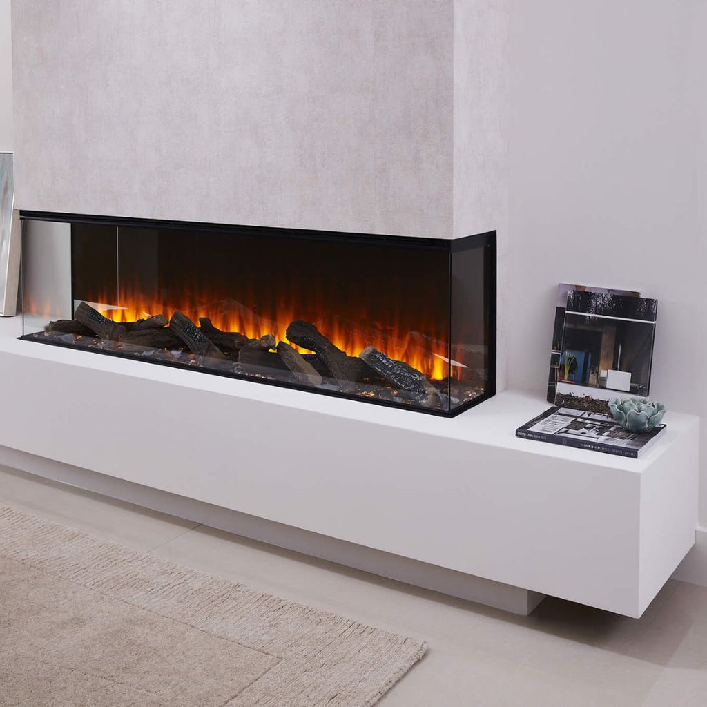 British Fires New Forest 1600 Electric Firebox With Deluxe Real Logs
