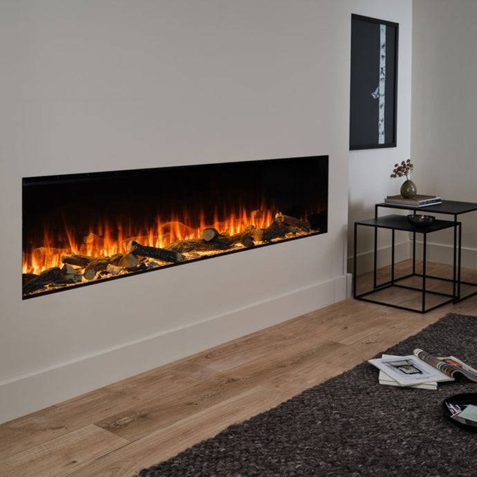 British Fires New Forest 1900 Inset Electric Firebox with Ceramic Logs