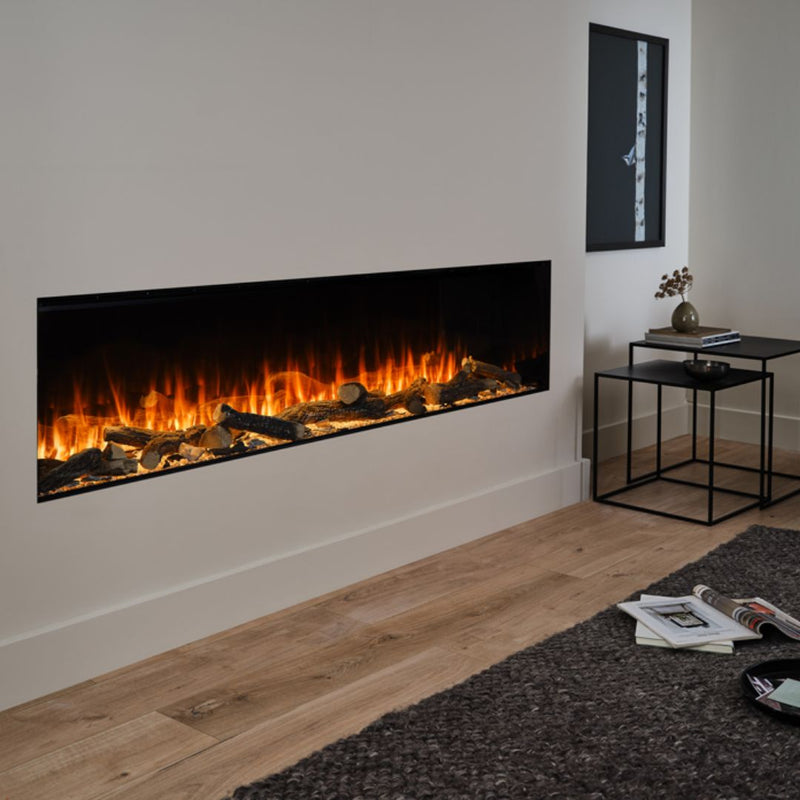 Load image into Gallery viewer, British Fires New Forest 1900 Inset Electric Firebox with Ceramic Logs
