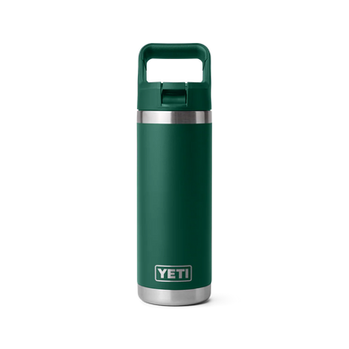 Yeti Rambler 18oz Bottle with Straw Lid | Black Forest Green