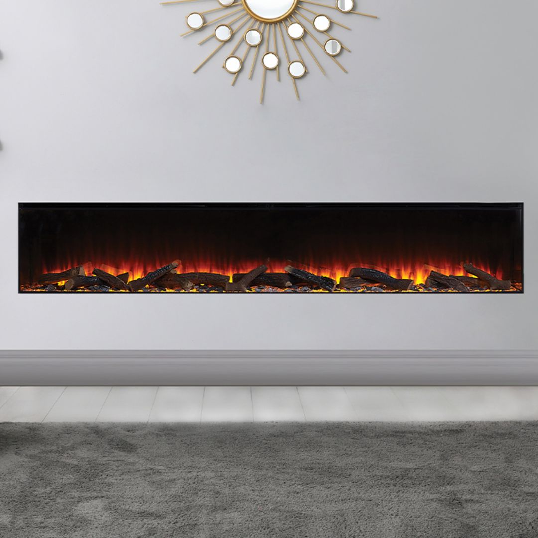 British Fires New Forest 2400 Inset Electric Firebox with Deluxe Real Logs