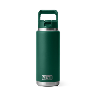 Yeti Rambler 26oz Bottle with Straw Lid | Black Forest Green