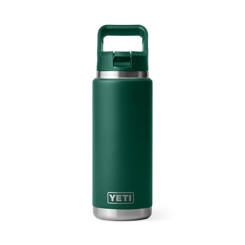 Yeti Rambler 26oz Bottle with Straw Lid | Black Forest Green