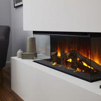 British Fires New Forest 870 Inset Electric Firebox with Deluxe Real Logs