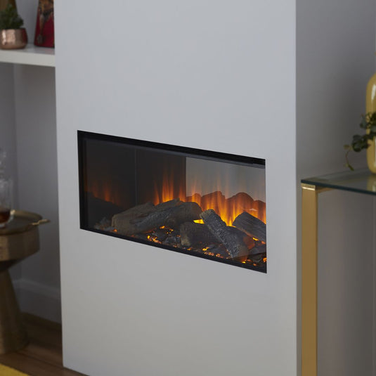 British Fires New Forest 870 Inset Electric Firebox with Deluxe Real Logs