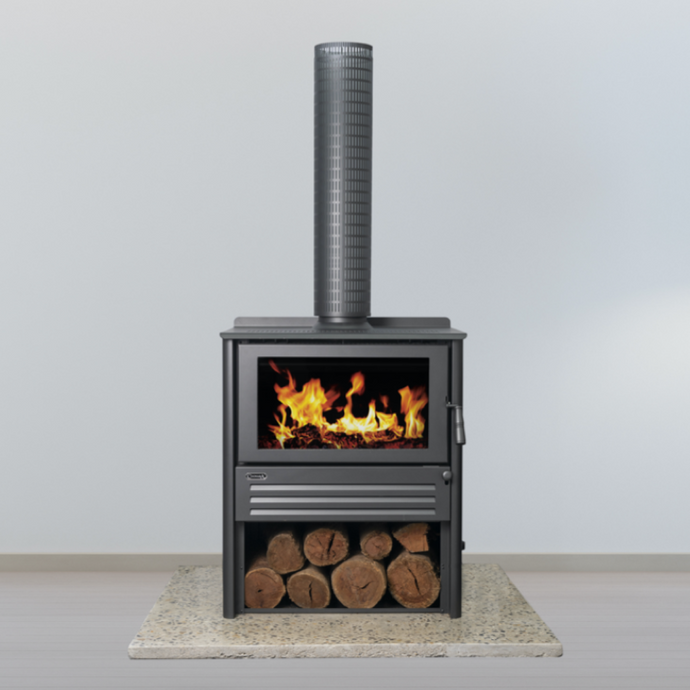 Coonara | Settler C600 Ashbed Plain Side Panels Freestanding Wood Heater