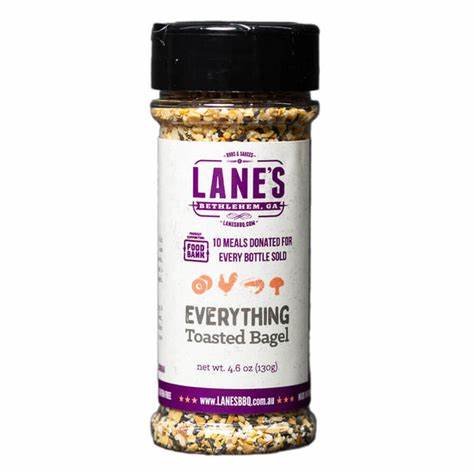 Lanes BBQ Everything Toasted Bagel Pitmaster