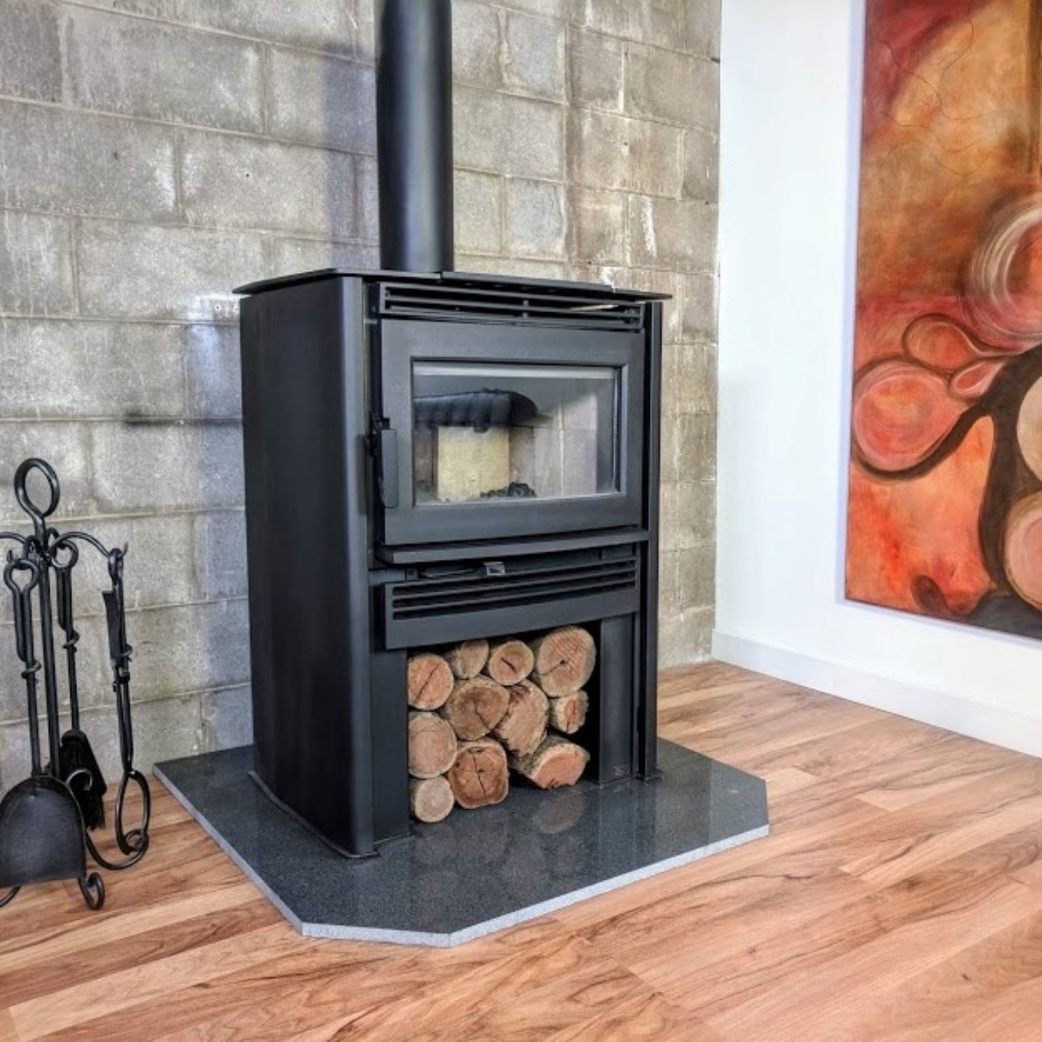 Pacific Energy Neo 2.5 Freestanding with Metallic Black Sides