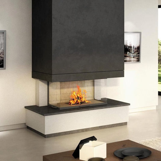 Sculpt Axis H1200 3V Three Sided Wood Fire with Swing and Lift Door