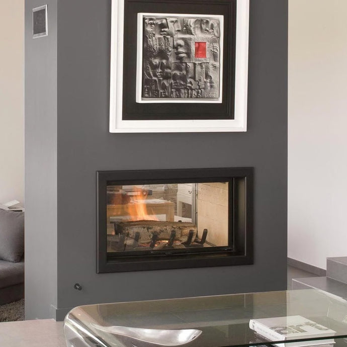 Sculpt Axis H1200 Double Sided Wood Fire with Swing and Lift Door