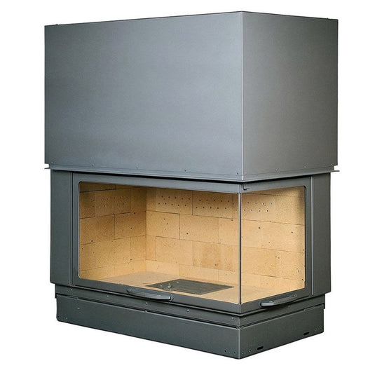 Sculpt Axis H1200 VLD Panoramic Two Sided (Right) Wood Fire with Swing and Lift Door