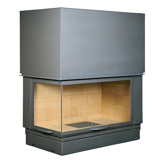 Sculpt Axis H1200 VLG Panoramic Two Sided (Left) Wood Fire with Swing and Lift Door