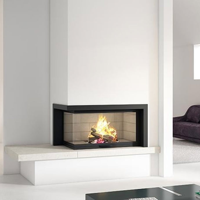 Sculpt Axis H1200 VLG Panoramic Two Sided (Left) Wood Fire with Swing and Lift Door
