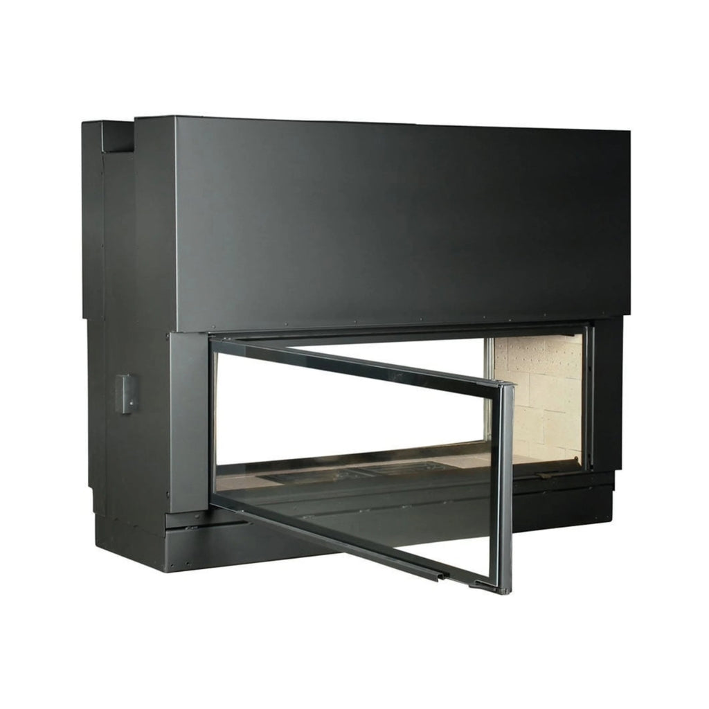 Sculpt Axis H1600 Double Sided Wood Fire with Swing and Lift Door