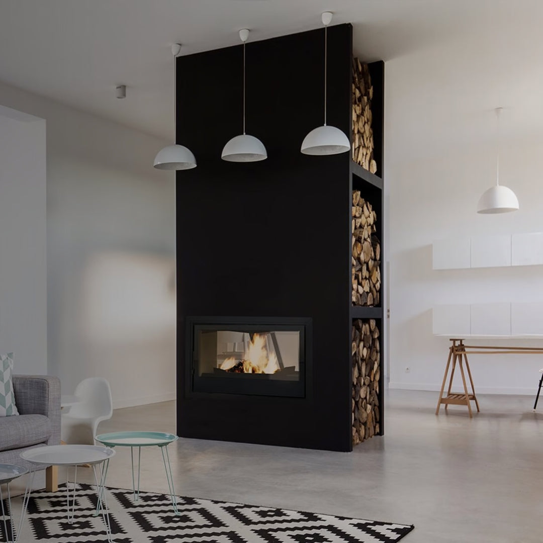 Sculpt Axis I1000 Insert Double Sided Wood Fire inc. Zero Clearance Box and Trim