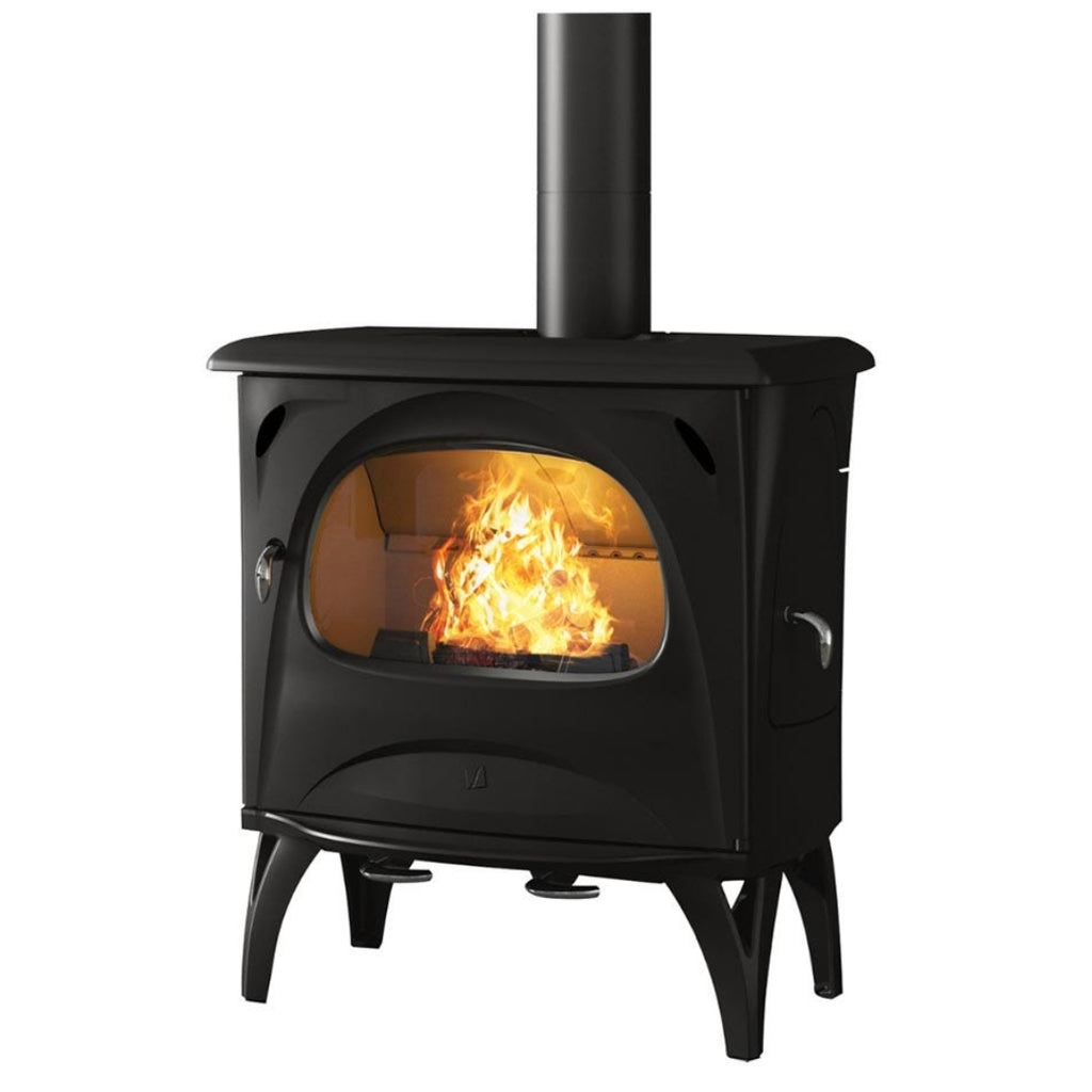 Sculpt Seguin Aurore Freestanding Wood Fire Black Painted