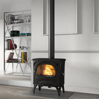 Sculpt Seguin Aurore Freestanding Wood Fire Black Painted