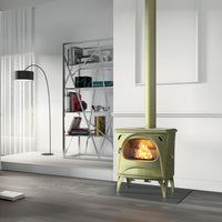 Sculpt Seguin Aurore Freestanding Wood Fire Green Enamel