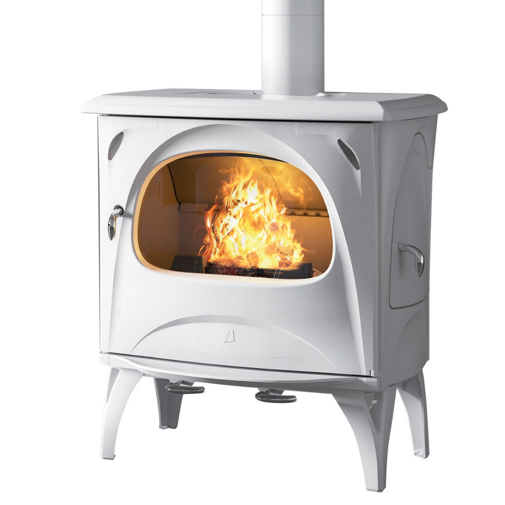 Sculpt Seguin Aurore Freestanding Wood Fire White Enamel
