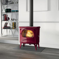 Sculpt Seguin Aurore Freestanding Wood Fire Red Enamel