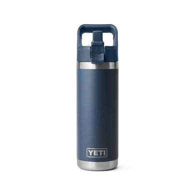 Yeti Rambler 18oz Bottle Navy With Straw Cap