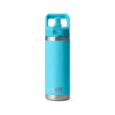 Yeti Rambler 18oz Bottle Reef Blue With Straw Cap