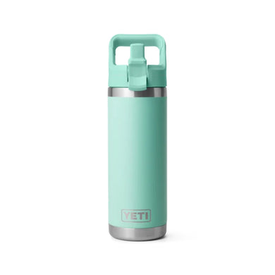 Yeti Rambler 18oz Bottle Seafoam With Straw Cap