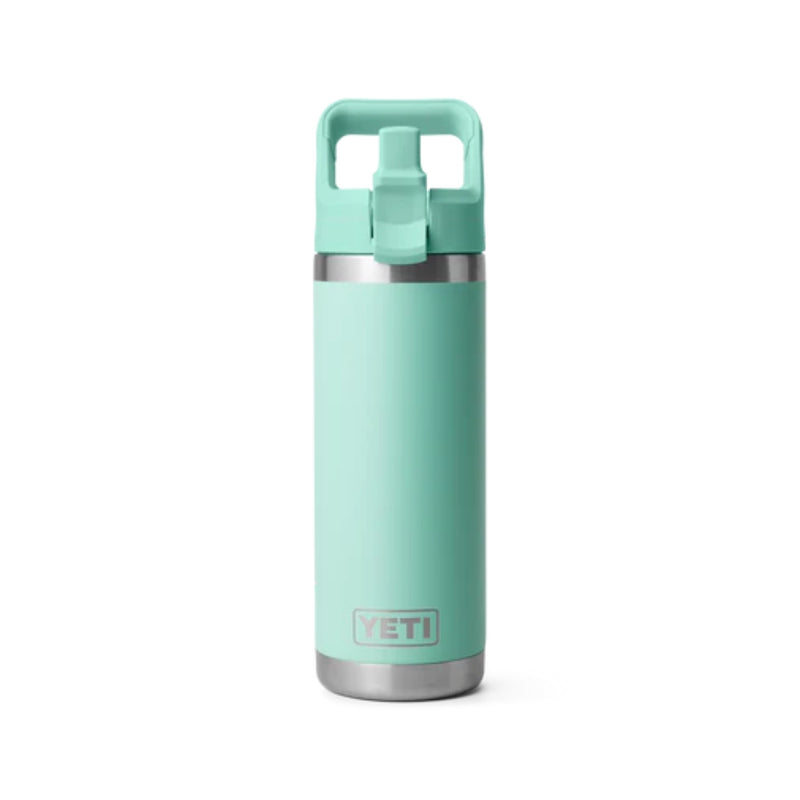 Load image into Gallery viewer, Yeti Rambler 18oz Bottle Seafoam With Straw Cap
