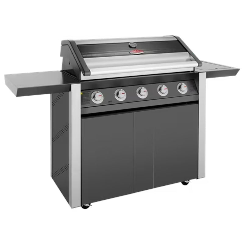 Load image into Gallery viewer, Beefeater 1600 Series 5 Burner Dark BBQ On Trolley W/Side BurnerBeefeater 1600 Series 5 Burner Dark BBQ On Trolley W/Side Burner
