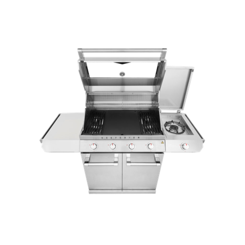 Beefeater 7000 Series Classic 4 Burner BBQ On Trolley W/Side Burner