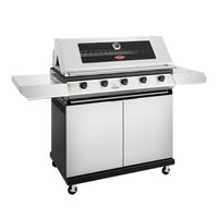 Beefeater 1200 Series 5 Burner Stainless Steel BBQ On Trolley W/Side Burner