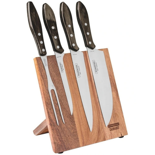 Tramontina 5pce BBQ Set Polywood Magnetic Board