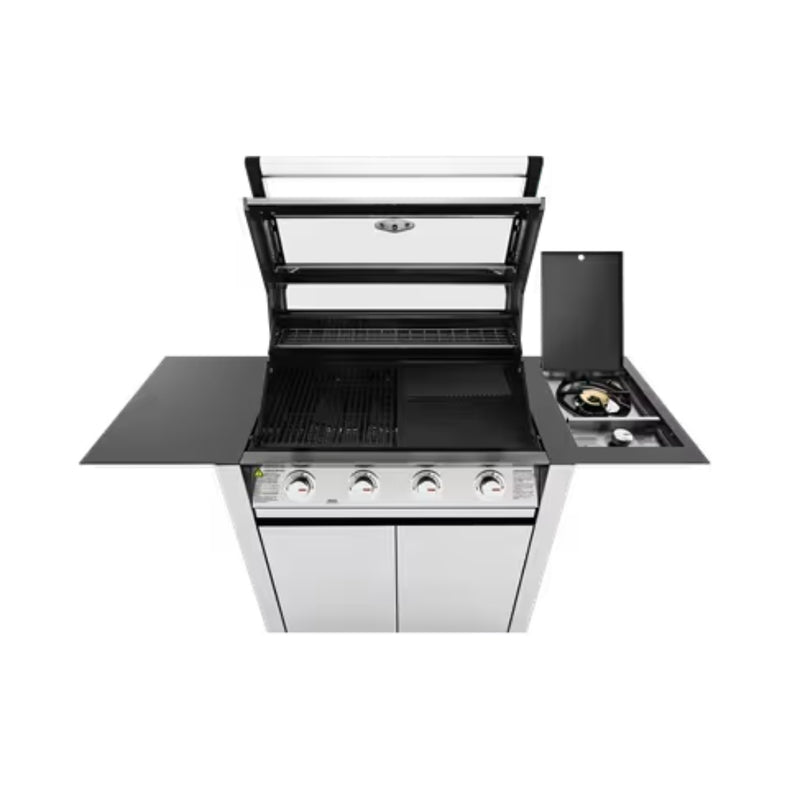 Load image into Gallery viewer, Beefeater 1600 Series 4 Burner Stainless Steel BBQ On Trolley W/Side Burner
