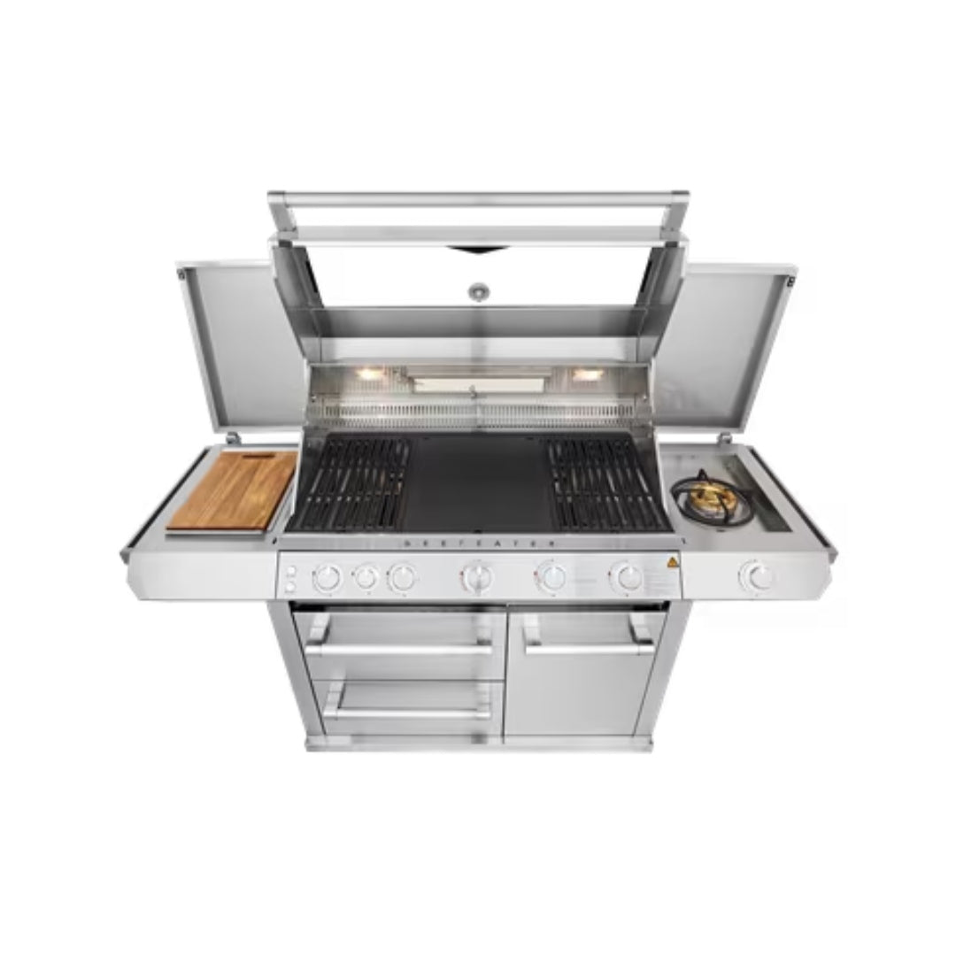 Beefeater 7000 Series Premium 5 Burner BBQ On Trolley W/Side Burner