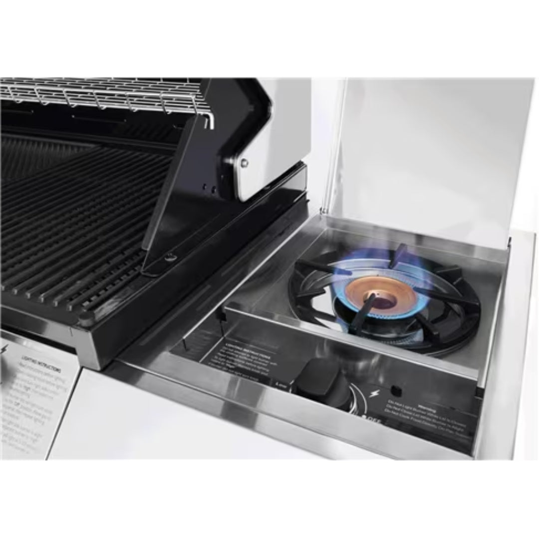 Beefeater 1200 Series 5 Burner Stainless Steel BBQ On Trolley W/Side Burner
