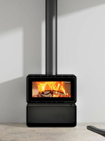 ZZ ADF Hayra V85VL Freestanding Heater with Black Steel Base & Fan