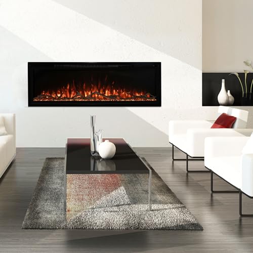 Modern Flames 50in Spectrum Slimline Electric Wall Mount Heater with Log Set