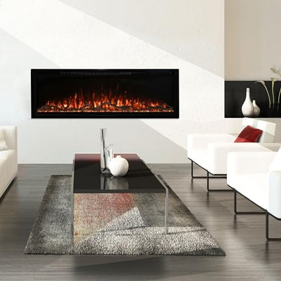 ZZ Modern Flames 50in Spectrum Slimline Electric Wall Mount Heater with Log Set