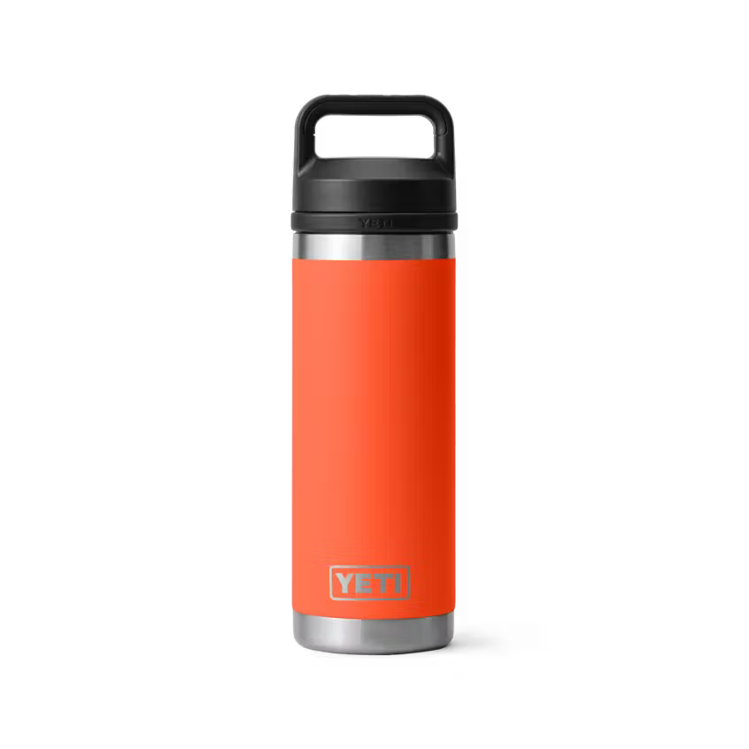 Yeti Rambler 18oz Bottle with Straw Lid | Beekeeper/Papaya