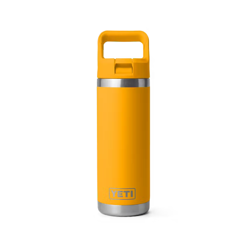 Yeti Rambler 18oz Bottle with Straw Lid | Beekeeper/Papaya