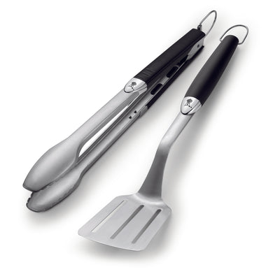 2 Piece Tool Set Tongs Spatula
