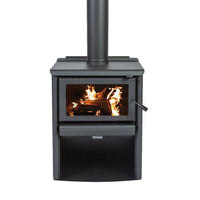 Masport Romsey Freestanding Wood Heater on Wood Stack