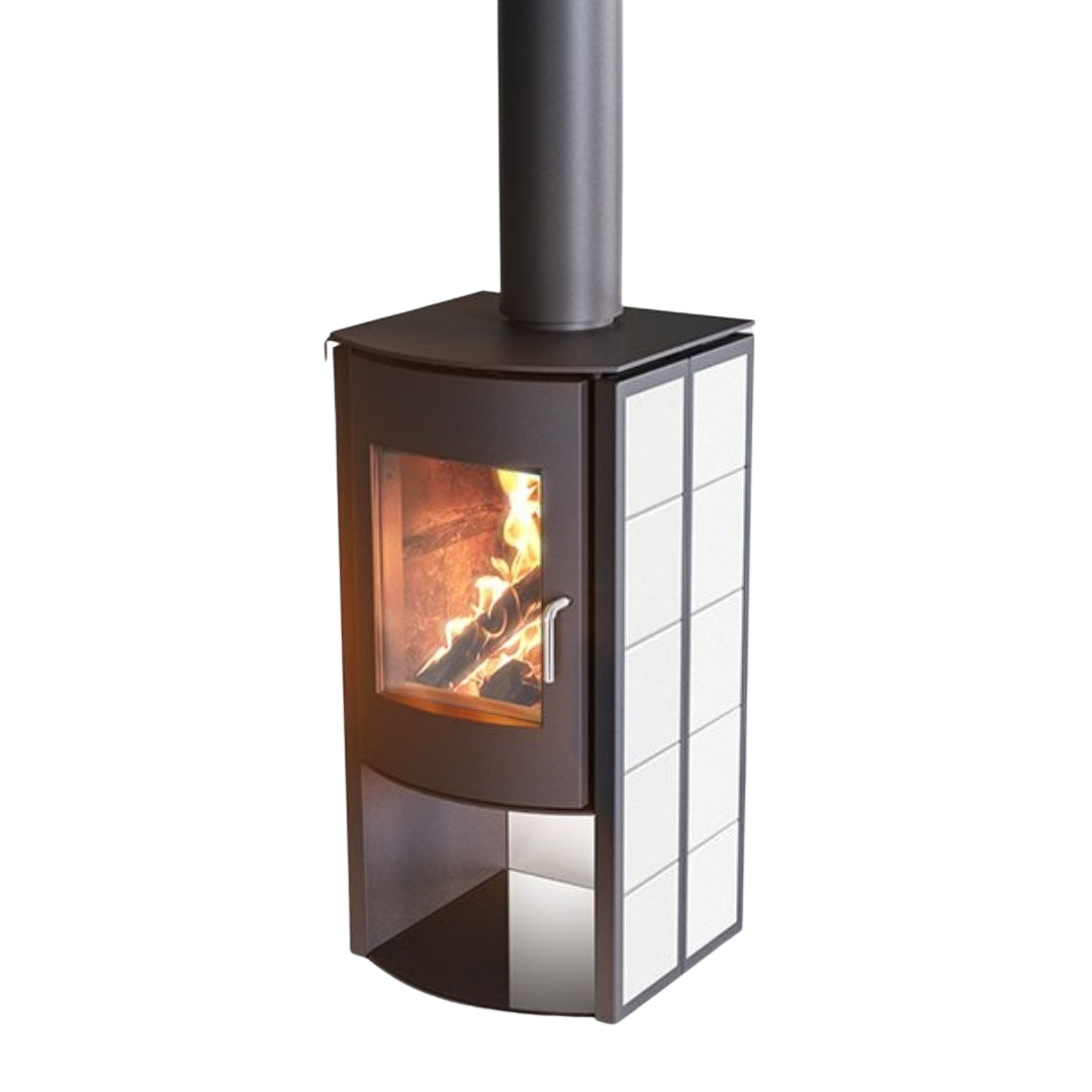 Nectre N60 Freestanding Wood Heater - Tiled