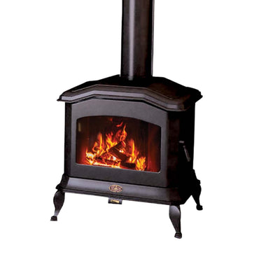 Kemlan C24 Cast Iron Freestanding Wood Heater on Legs (Black)