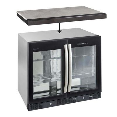 ZZ Gasmate Nova Graphite 2 Door Premium Fridge Top