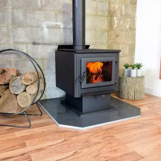 True North TN20 Freestanding Wood Heater on Pedestal